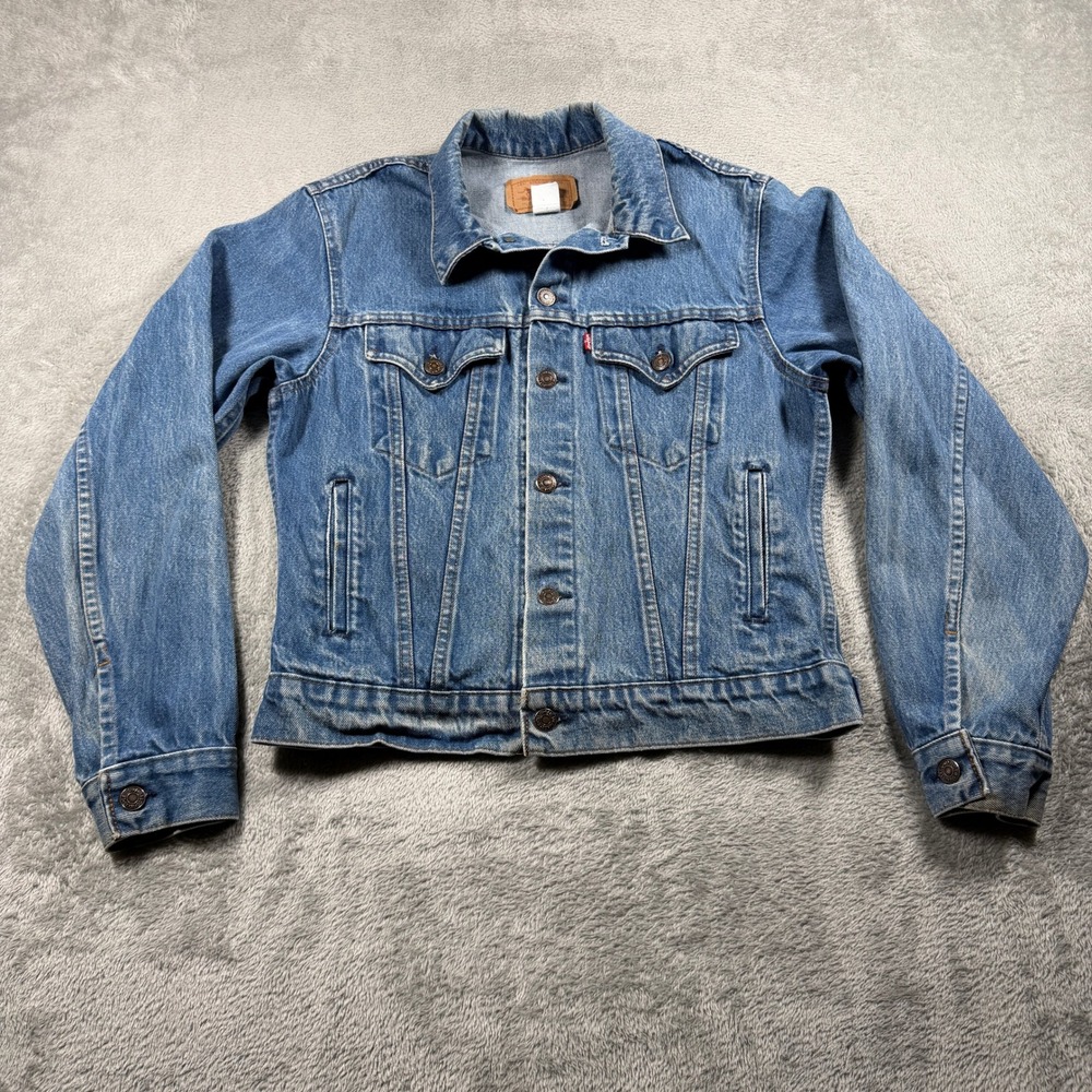 Vintage Levis Type 3 Denim Jacket 70706 4-Pocket Trucker 20 Small USA Made 80s